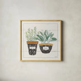 Fine Herbs IV Love by Janelle Penner. Shown in a natural wood glass frame for a timeless modern aesthetic. Available as an archival giclee rolled canvas, fine art paper, or poster print. SKU 46182a.