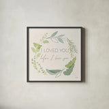 Fine Herbs Sentiment I by Janelle Penner. Shown in a sleek black glass frame for a contemporary gallery look. Available as an archival giclee rolled canvas, fine art paper, or poster print. SKU 69577a.
