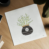 Fine Herbs VI by Janelle Penner. Shown as a detailed flat fine art print, highlighting archival giclee quality. Available as an archival giclee rolled canvas, fine art paper, or poster print. SKU 34998a.