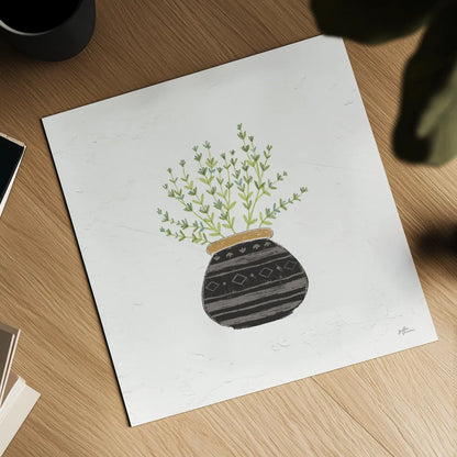 Fine Herbs VI No Label by Janelle Penner. Shown as a detailed flat fine art print, highlighting archival giclee quality. Available as an archival giclee rolled canvas, fine art paper, or poster print. SKU 69975a.