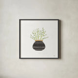 Fine Herbs VI No Label by Janelle Penner. Shown in a sleek black glass frame for a contemporary gallery look. Available as an archival giclee rolled canvas, fine art paper, or poster print. SKU 69975a.