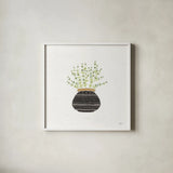 Fine Herbs VI No Label by Janelle Penner. Shown in a crisp white glass frame for a clean and minimalist style. Available as an archival giclee rolled canvas, fine art paper, or poster print. SKU 69975a.