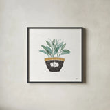 Fine Herbs VII by Janelle Penner. Shown in a sleek black glass frame for a contemporary gallery look. Available as an archival giclee rolled canvas, fine art paper, or poster print. SKU 34999a.