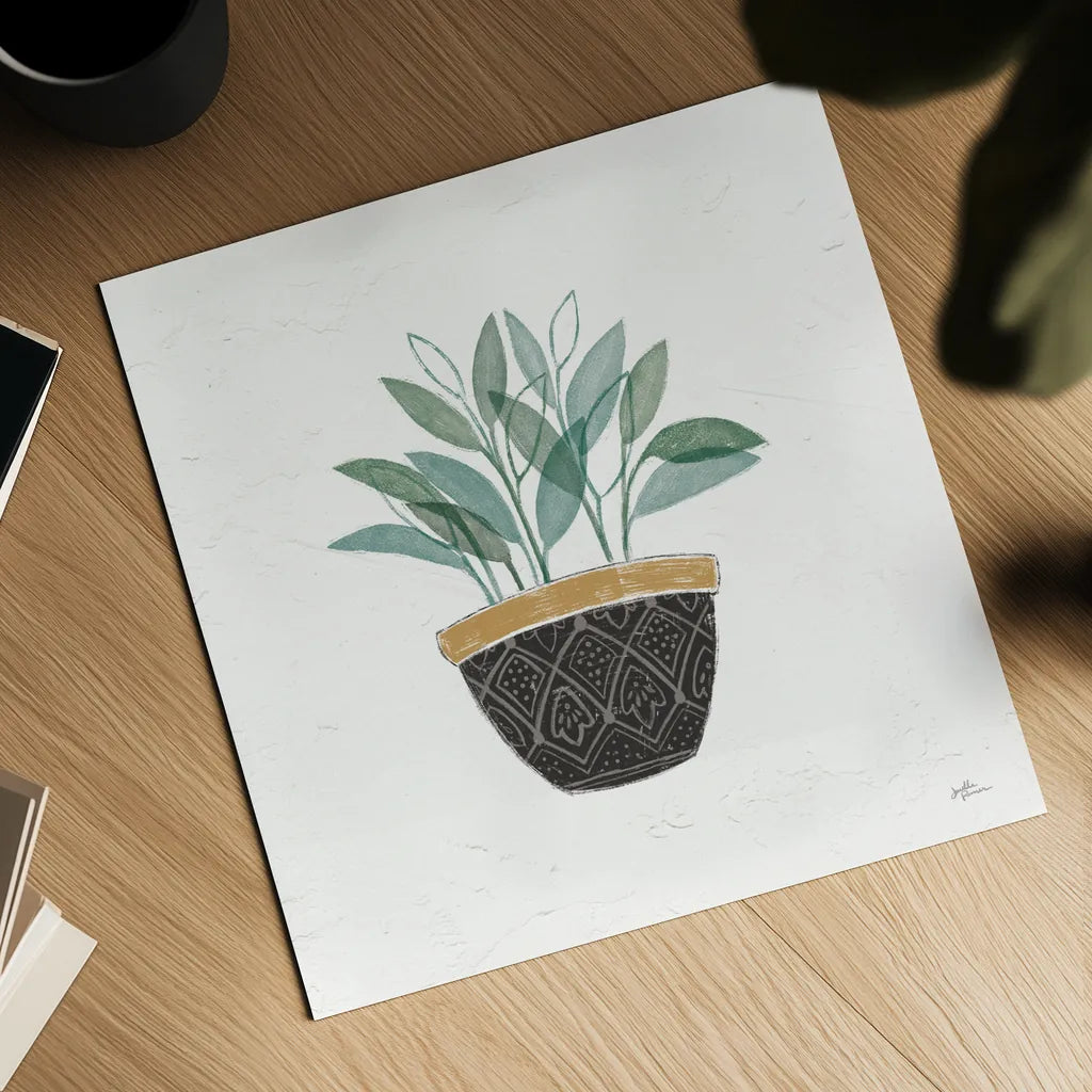 Fine Herbs VII No Label by Janelle Penner. Shown as a detailed flat fine art print, highlighting archival giclee quality. Available as an archival giclee rolled canvas, fine art paper, or poster print. SKU 69976a.