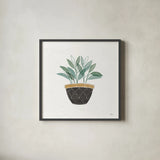 Fine Herbs VII No Label by Janelle Penner. Shown in a sleek black glass frame for a contemporary gallery look. Available as an archival giclee rolled canvas, fine art paper, or poster print. SKU 69976a.