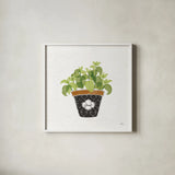 Fine Herbs VIII by Janelle Penner. Shown in a crisp white glass frame for a clean and minimalist style. Available as an archival giclee rolled canvas, fine art paper, or poster print. SKU 35000a.