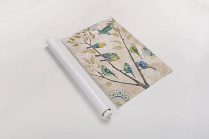 Fly Away I With Suzani by Janelle Penner. shown as a rolled paper print. Available as archival giclee rolled canvas, fine art paper, or poster print. SKU 26409i.