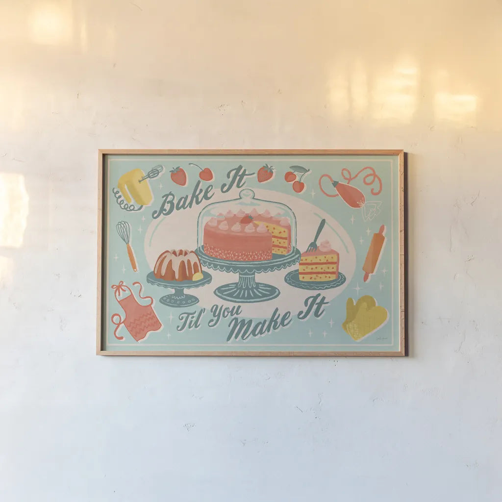 Fresh Baked I by Janelle Penner. shown as a paper print in a natural frame. Available as a archival giclee rolled canvas, fine art paper, or poster print. SKU 71575i.