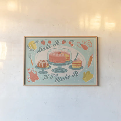 Fresh Baked I by Janelle Penner. shown as a paper print in a natural frame. Available as a archival giclee rolled canvas, fine art paper, or poster print. SKU 71575i.