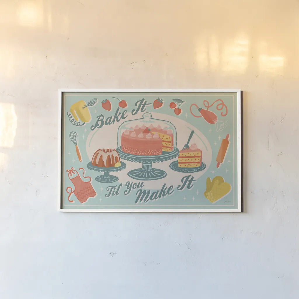 Fresh Baked I by Janelle Penner. shown as a paper print in a white frame. Available as a archival giclee rolled canvas, fine art paper, or poster print. SKU 71575i.