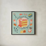 Fresh Baked II by Janelle Penner. Shown in a sleek black glass frame for a contemporary gallery look. Available as an archival giclee rolled canvas, fine art paper, or poster print. SKU 71576a.