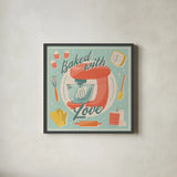 Fresh Baked III by Janelle Penner. Shown in a sleek black glass frame for a contemporary gallery look. Available as an archival giclee rolled canvas, fine art paper, or poster print. SKU 71577a.