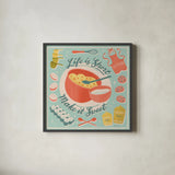 Fresh Baked IV by Janelle Penner. Shown in a sleek black glass frame for a contemporary gallery look. Available as an archival giclee rolled canvas, fine art paper, or poster print. SKU 71578a.