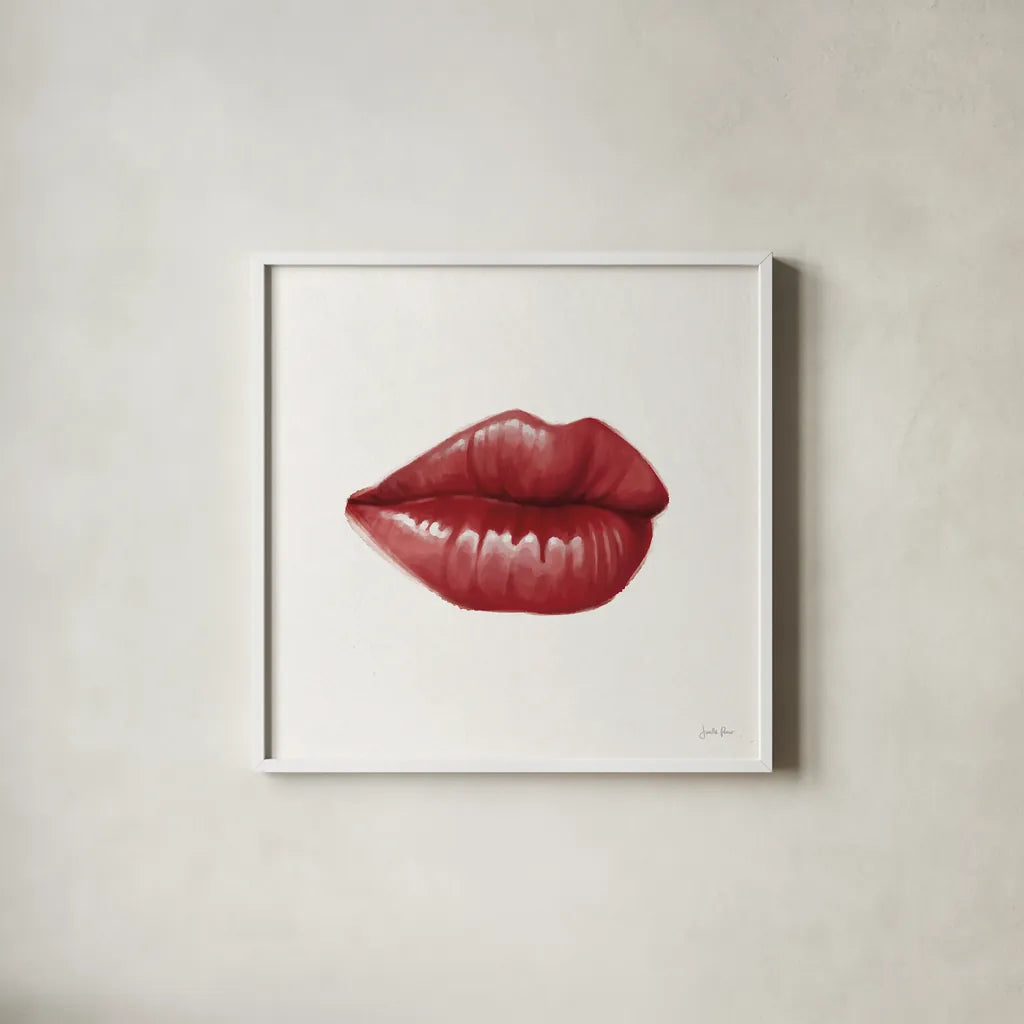 Gloss II by Janelle Penner. Shown in a crisp white glass frame for a clean and minimalist style. Available as an archival giclee rolled canvas, fine art paper, or poster print. SKU 67760a.