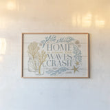 Golden Sea I by Janelle Penner. shown as a paper print in a natural frame. Available as a archival giclee rolled canvas, fine art paper, or poster print. SKU 30281i.
