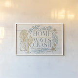 Golden Sea I by Janelle Penner. shown as a paper print in a white frame. Available as a archival giclee rolled canvas, fine art paper, or poster print. SKU 30281i.