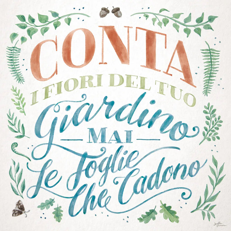 Good Friends and Great Adventures I Life Italian by Janelle Penner. SKU 71844a. Archival Giclee Fine art print for wall decor.