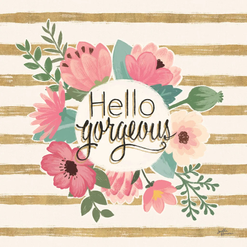 Gorgeous II Pink no dots by Janelle Penner. SKU 35628a. Archival Giclee Fine art print for wall decor.