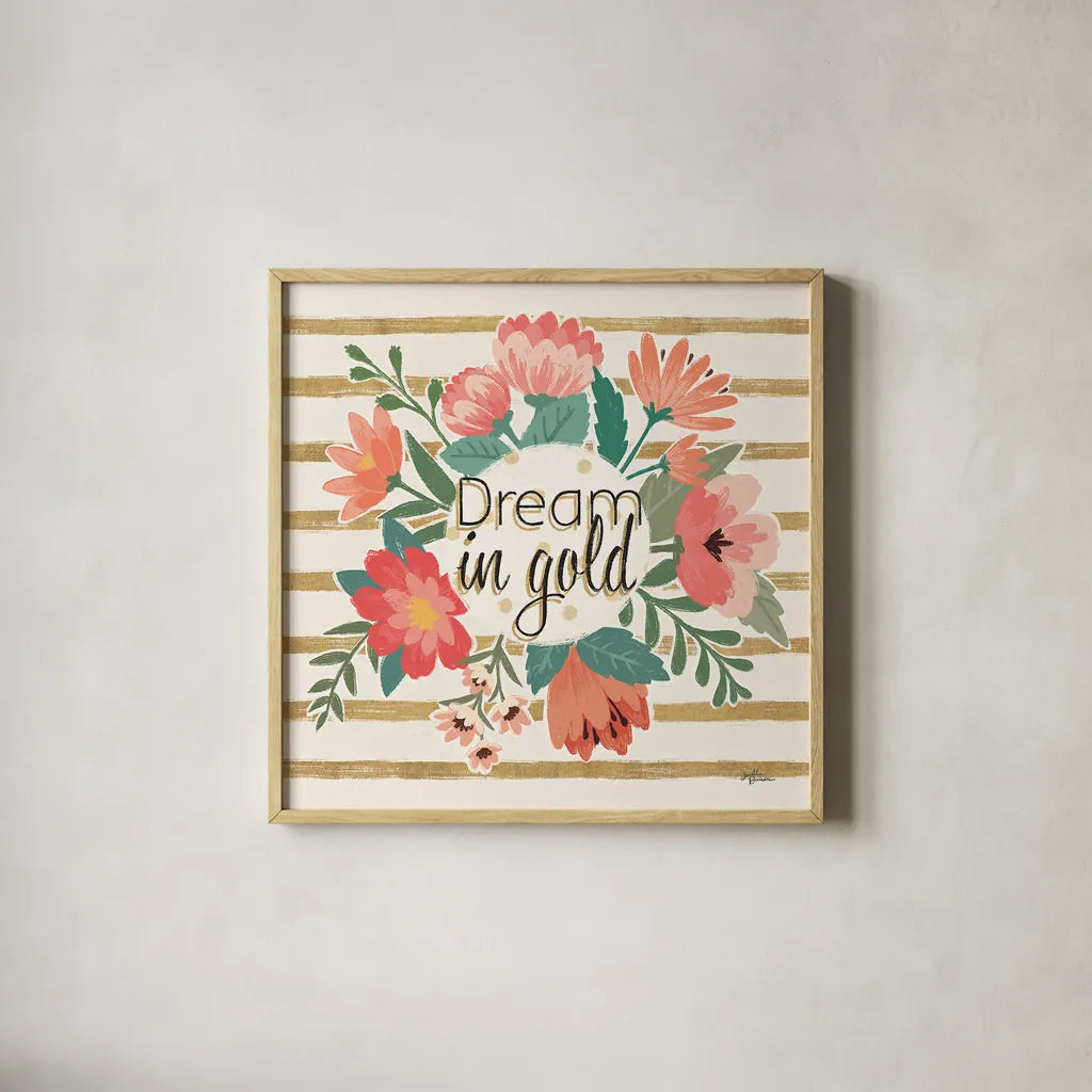 Gorgeous III by Janelle Penner. Shown in a natural wood glass frame for a timeless modern aesthetic. Available as an archival giclee rolled canvas, fine art paper, or poster print. SKU 33017a.