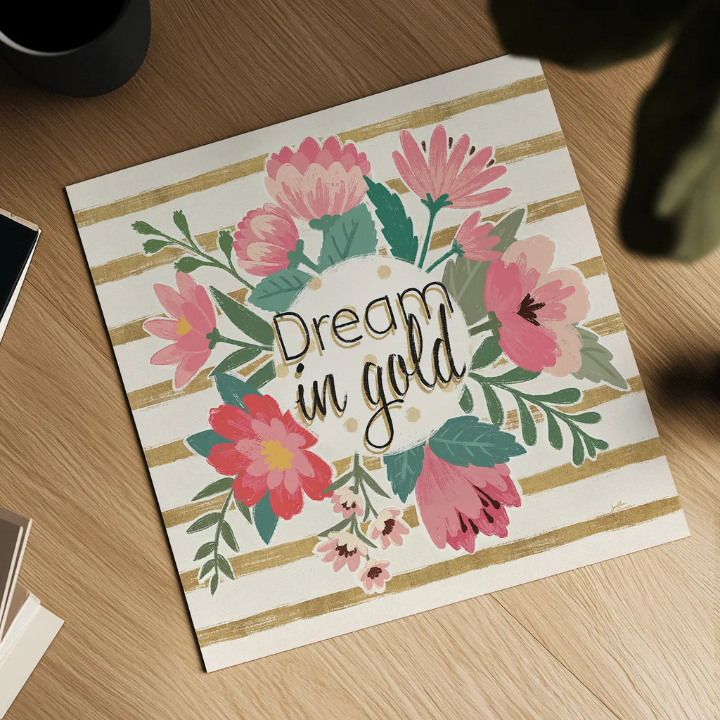 Gorgeous III Pink by Janelle Penner. Shown as a detailed flat fine art print, highlighting archival giclee quality. Available as an archival giclee rolled canvas, fine art paper, or poster print. SKU 35097a.