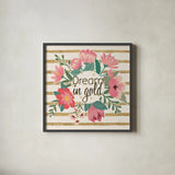 Gorgeous III Pink by Janelle Penner. Shown in a sleek black glass frame for a contemporary gallery look. Available as an archival giclee rolled canvas, fine art paper, or poster print. SKU 35097a.