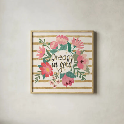 Gorgeous III Pink by Janelle Penner. Shown in a natural wood glass frame for a timeless modern aesthetic. Available as an archival giclee rolled canvas, fine art paper, or poster print. SKU 35097a.