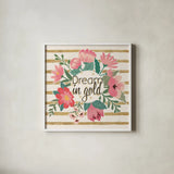 Gorgeous III Pink by Janelle Penner. Shown in a crisp white glass frame for a clean and minimalist style. Available as an archival giclee rolled canvas, fine art paper, or poster print. SKU 35097a.
