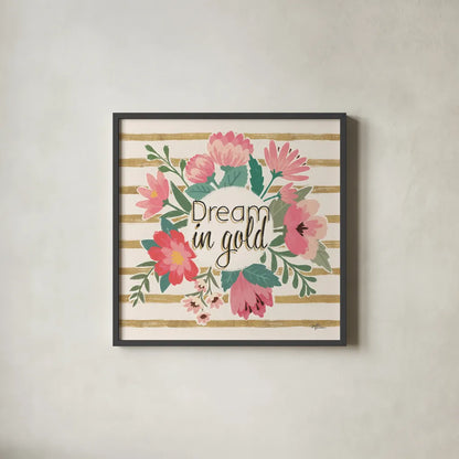 Gorgeous III Pink no dots by Janelle Penner. Shown in a sleek black glass frame for a contemporary gallery look. Available as an archival giclee rolled canvas, fine art paper, or poster print. SKU 35629a.