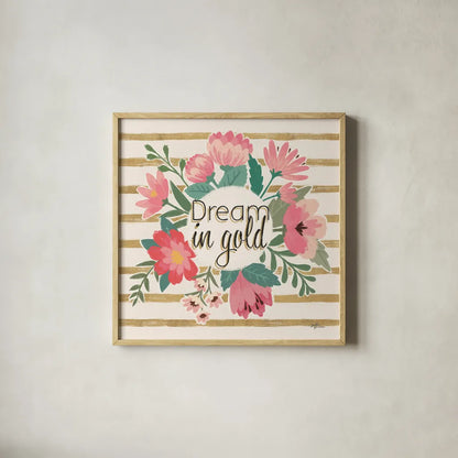 Gorgeous III Pink no dots by Janelle Penner. Shown in a natural wood glass frame for a timeless modern aesthetic. Available as an archival giclee rolled canvas, fine art paper, or poster print. SKU 35629a.