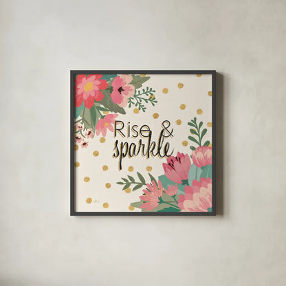 Gorgeous IV Pink by Janelle Penner. Shown in a sleek black glass frame for a contemporary gallery look. Available as an archival giclee rolled canvas, fine art paper, or poster print. SKU 35098a.