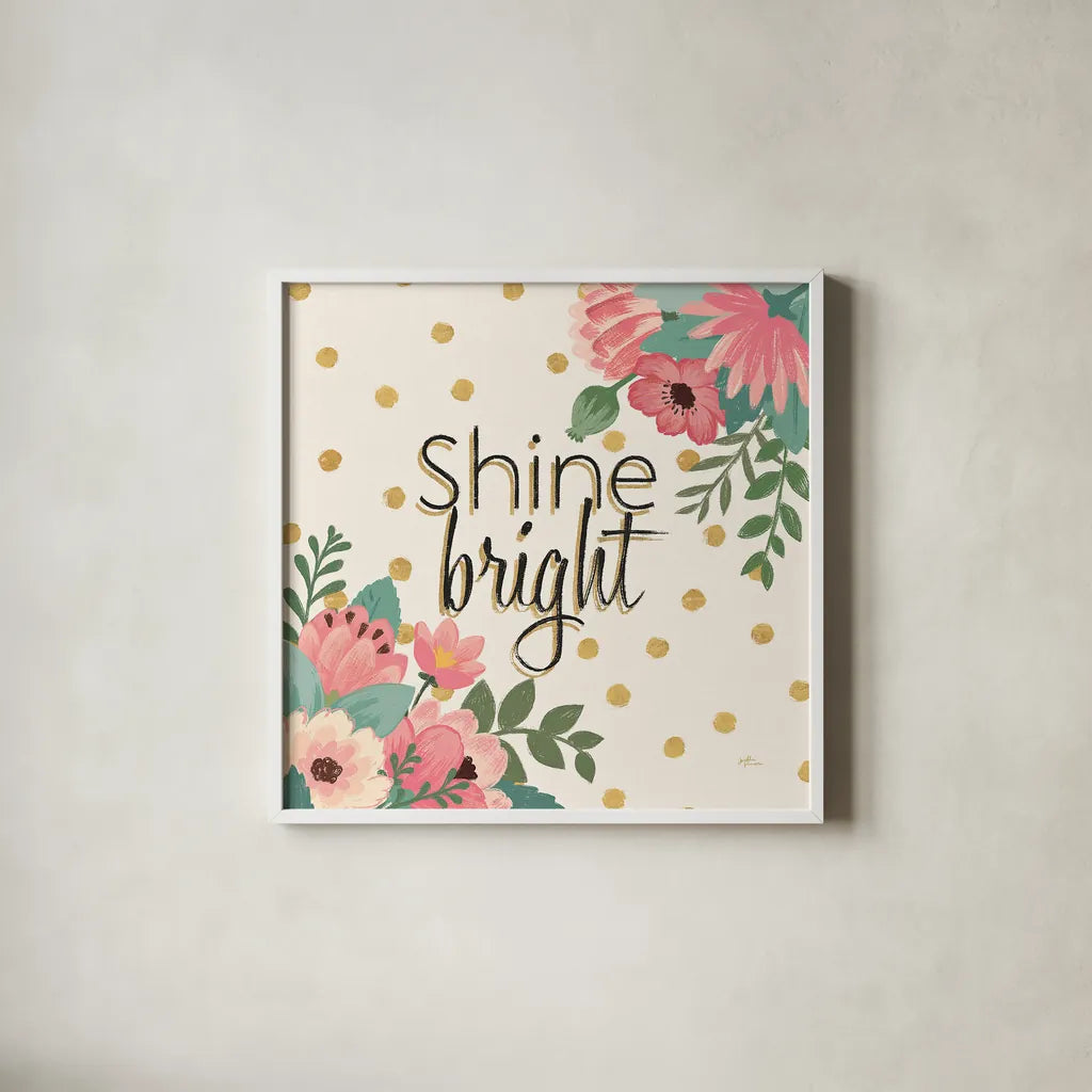 Gorgeous V Pink by Janelle Penner. Shown in a crisp white glass frame for a clean and minimalist style. Available as an archival giclee rolled canvas, fine art paper, or poster print. SKU 35099a.