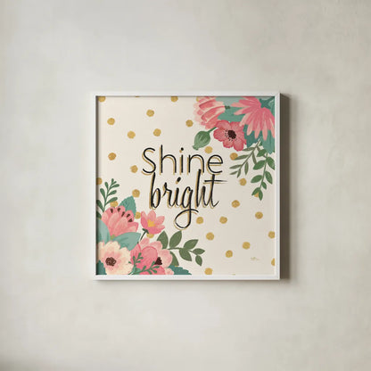 Gorgeous V Pink by Janelle Penner. Shown in a crisp white glass frame for a clean and minimalist style. Available as an archival giclee rolled canvas, fine art paper, or poster print. SKU 35099a.