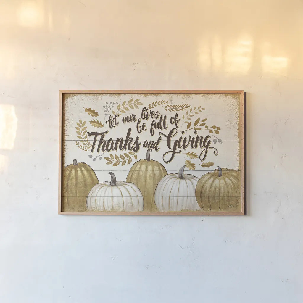 Grateful Season V by Janelle Penner. shown as a paper print in a natural frame. Available as a archival giclee rolled canvas, fine art paper, or poster print. SKU 26832i.