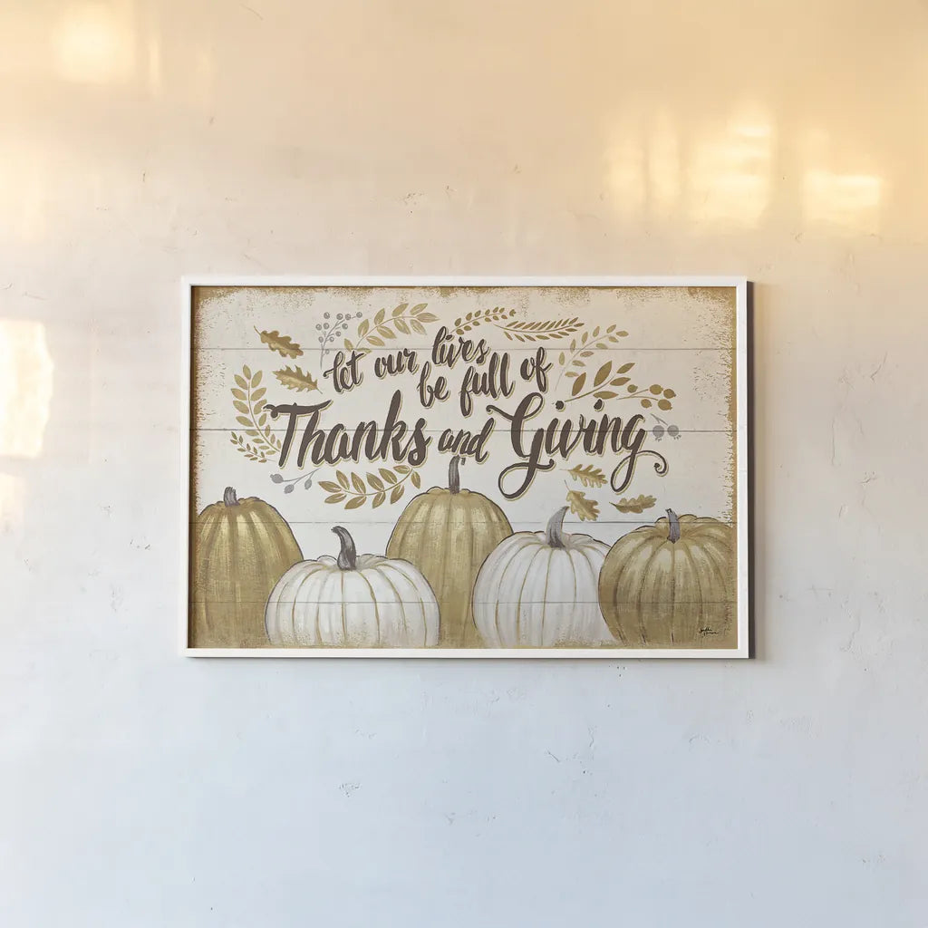 Grateful Season V by Janelle Penner. shown as a paper print in a white frame. Available as a archival giclee rolled canvas, fine art paper, or poster print. SKU 26832i.