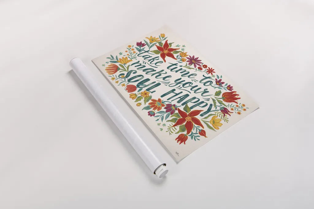 Happy Thoughts I by Janelle Penner. shown as a rolled paper print. Available as archival giclee rolled canvas, fine art paper, or poster print. SKU 54096i.