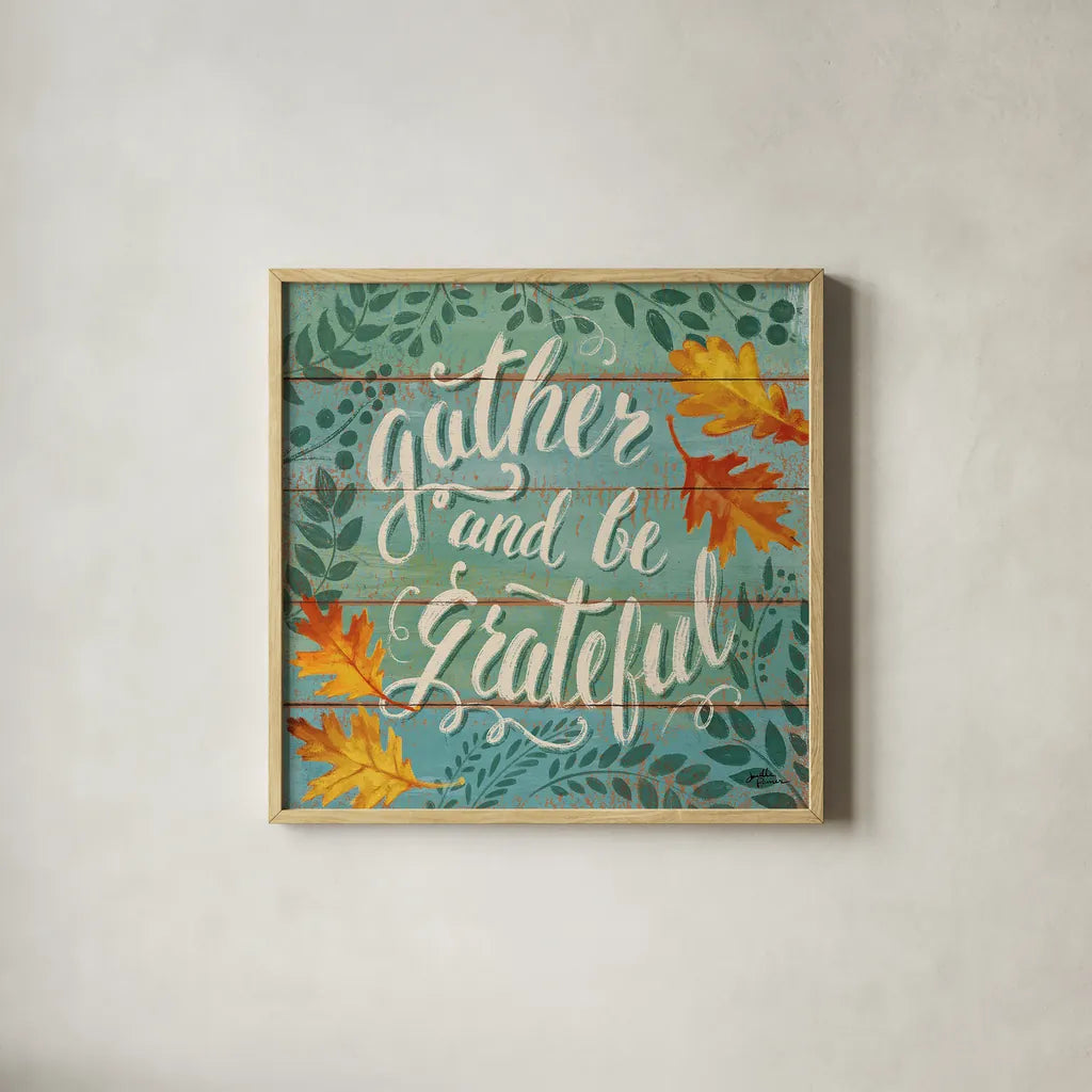 Harvest Delight VI by Janelle Penner. Shown in a natural wood glass frame for a timeless modern aesthetic. Available as an archival giclee rolled canvas, fine art paper, or poster print. SKU 27942a.