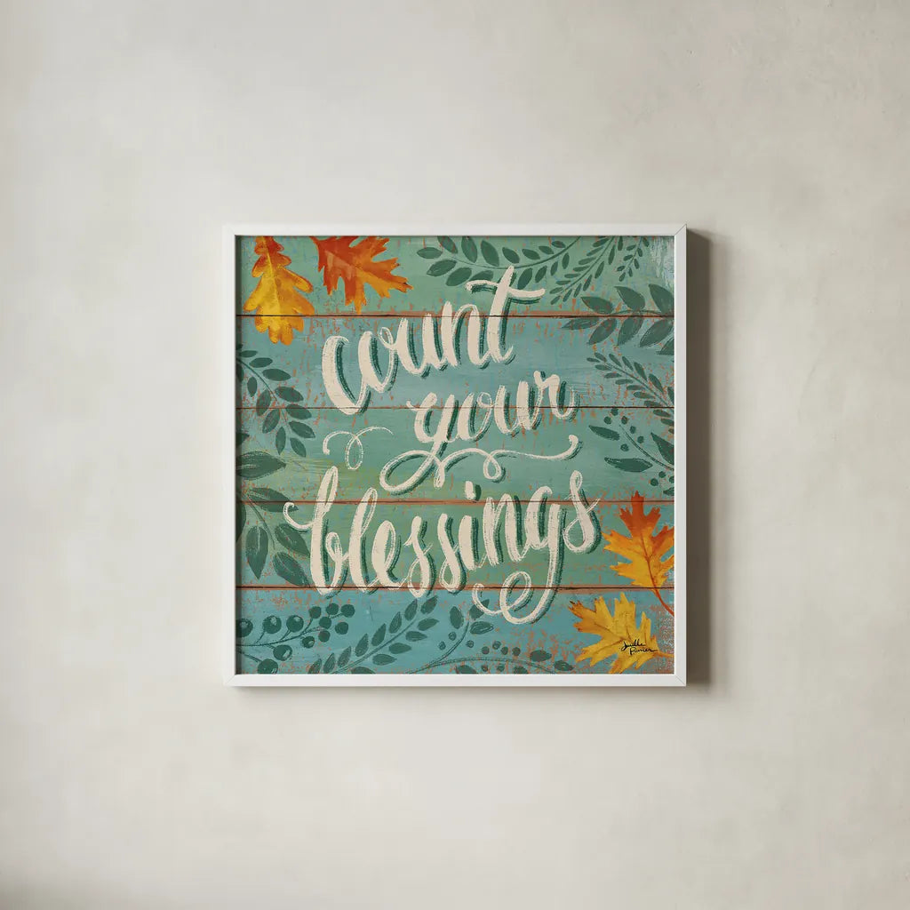 Harvest Delight VII by Janelle Penner. Shown in a crisp white glass frame for a clean and minimalist style. Available as an archival giclee rolled canvas, fine art paper, or poster print. SKU 27943a.