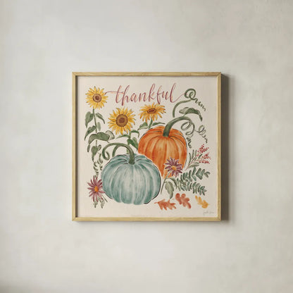 Harvest Jewels III by Janelle Penner. Shown in a natural wood glass frame for a timeless modern aesthetic. Available as an archival giclee rolled canvas, fine art paper, or poster print. SKU 74013a.