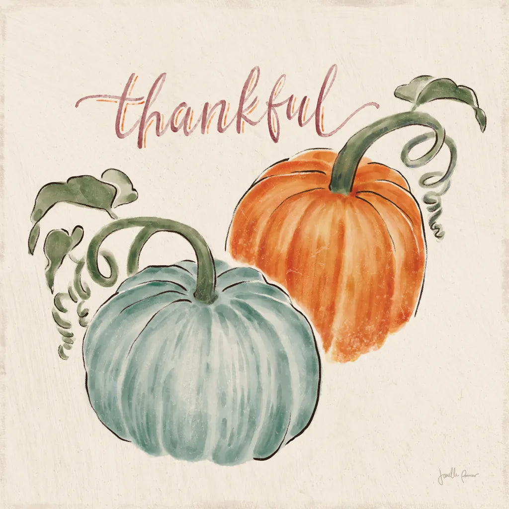 Harvest Jewels III Pumpkins by Janelle Penner. SKU 75094a. Archival Giclee Fine art print for wall decor.