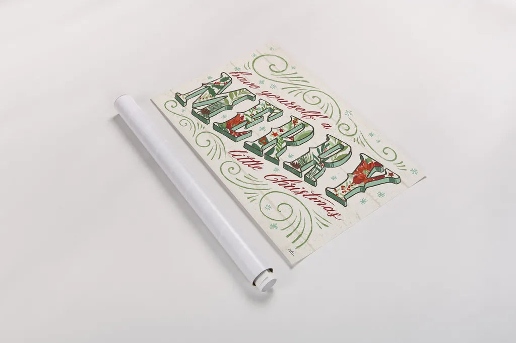 Holiday Joy I by Janelle Penner. shown as a rolled paper print. Available as archival giclee rolled canvas, fine art paper, or poster print. SKU 43687i.