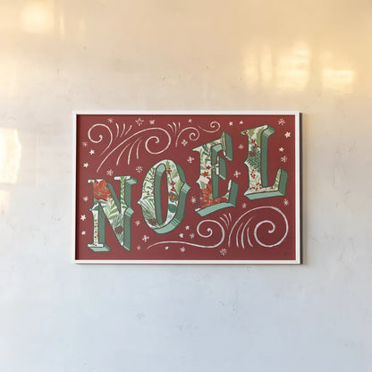 Holiday Joy II by Janelle Penner. shown as a paper print in a white frame. Available as a archival giclee rolled canvas, fine art paper, or poster print. SKU 43688i.