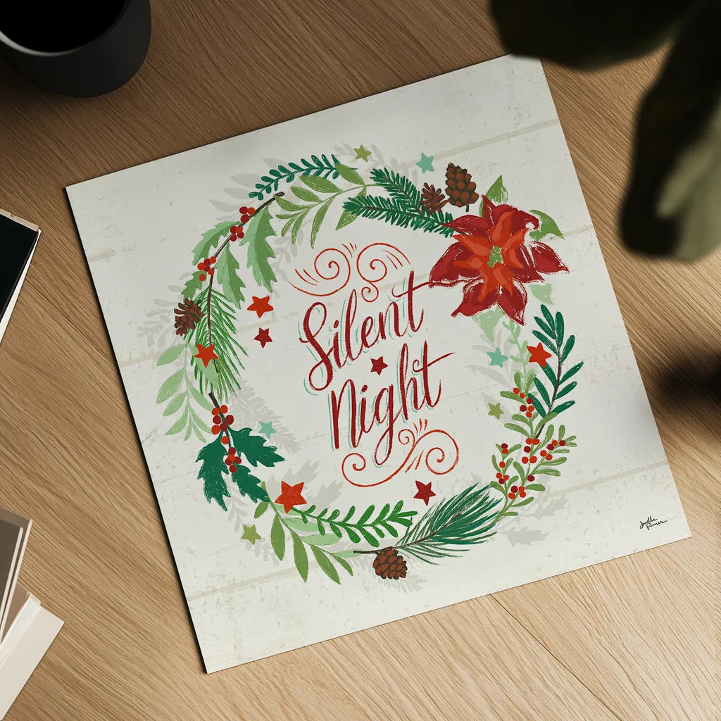 Holiday Joy IV by Janelle Penner. Shown as a detailed flat fine art print, highlighting archival giclee quality. Available as an archival giclee rolled canvas, fine art paper, or poster print. SKU 43690a.