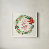 Holiday Joy IV by Janelle Penner. Shown in a crisp white glass frame for a clean and minimalist style. Available as an archival giclee rolled canvas, fine art paper, or poster print. SKU 43690a.