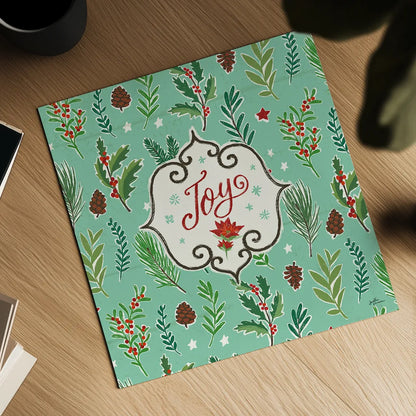 Holiday Joy IX by Janelle Penner. Shown as a detailed flat fine art print, highlighting archival giclee quality. Available as an archival giclee rolled canvas, fine art paper, or poster print. SKU 43695a.