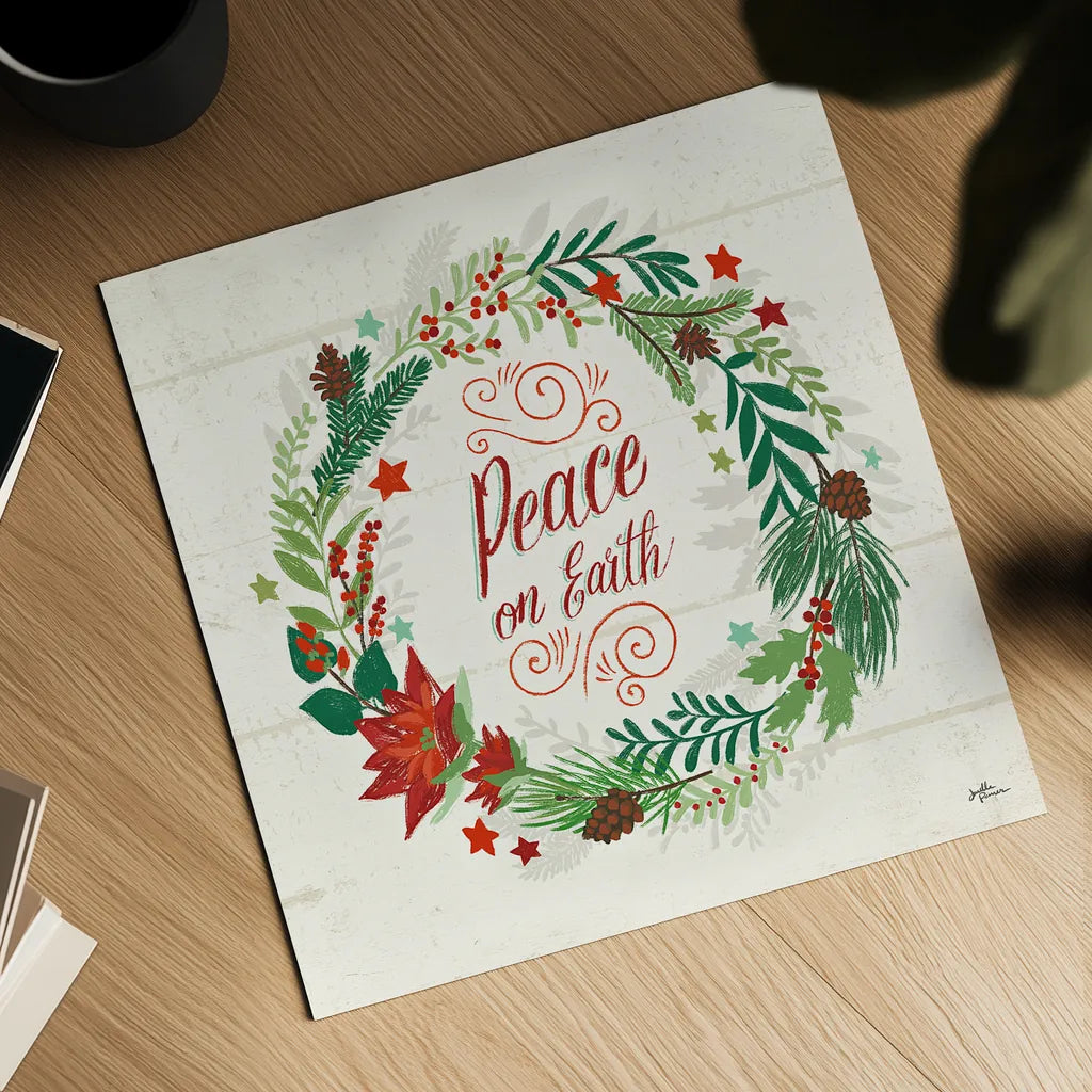 Holiday Joy V by Janelle Penner. Shown as a detailed flat fine art print, highlighting archival giclee quality. Available as an archival giclee rolled canvas, fine art paper, or poster print. SKU 43691a.