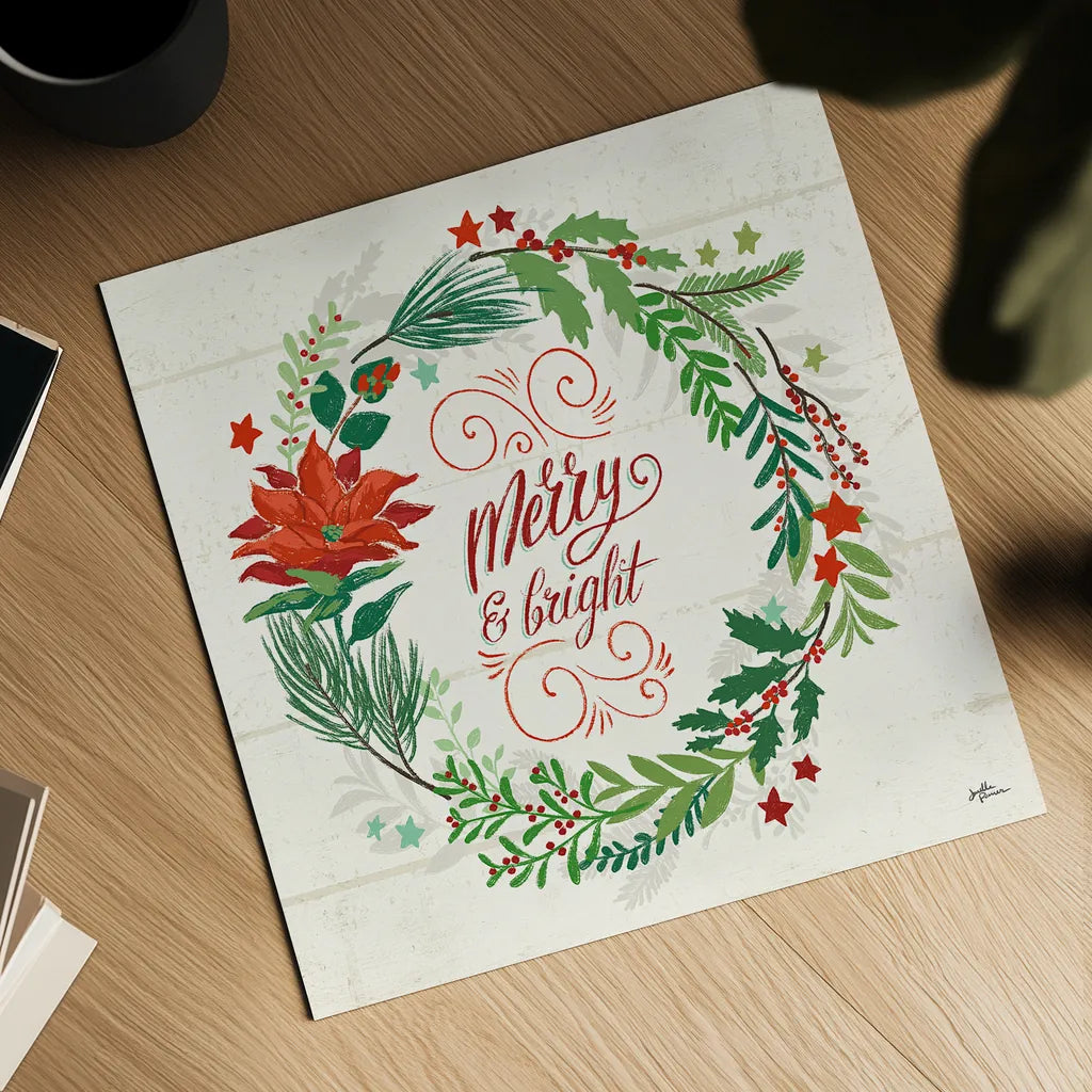 Holiday Joy VI by Janelle Penner. Shown as a detailed flat fine art print, highlighting archival giclee quality. Available as an archival giclee rolled canvas, fine art paper, or poster print. SKU 43692a.