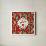 Holiday Joy VII by Janelle Penner. Shown in a crisp white glass frame for a clean and minimalist style. Available as an archival giclee rolled canvas, fine art paper, or poster print. SKU 43693a.