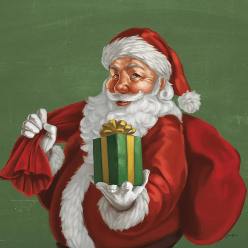 Holiday Santa I by Janelle Penner. SKU 57227a. Archival Giclee Fine art print for wall decor.