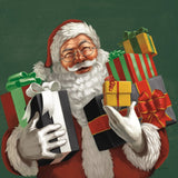 Holiday Santa IV Dark Green by Janelle Penner. SKU 59683a. Archival Giclee Fine art print for wall decor.