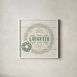Irish Blessings III by Janelle Penner. Shown in a crisp white glass frame for a clean and minimalist style. Available as an archival giclee rolled canvas, fine art paper, or poster print. SKU 31371a.